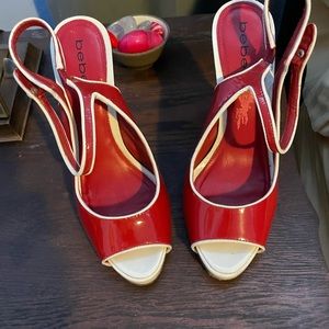 Bebe red Sexy heels size 8B